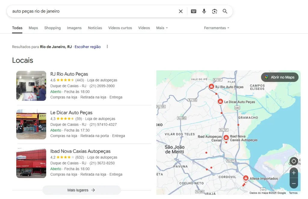 Marketing Digital mostrando google Meu Negócio