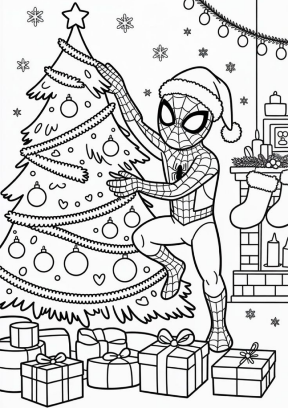 Árvore de Natal para imprimir e colorir